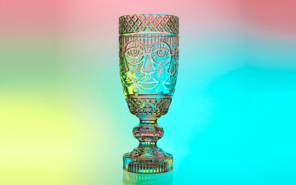 Un caliz pop obra de Craig & Karl para Waterford Crystal