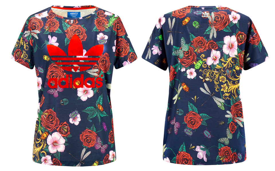 playera adidas flores